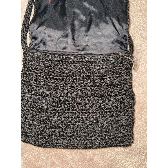 - The Sak Women's Black Crochet Crossbody Bag with Zip Closure - Picture 5 of 13